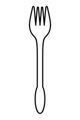 fork kitchen cutlery line style icon