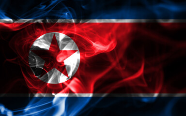North Korea smoke flag