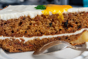 a piece of carrot cake.