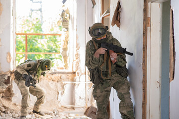 A team of professional airsoft players clear the location from opponents