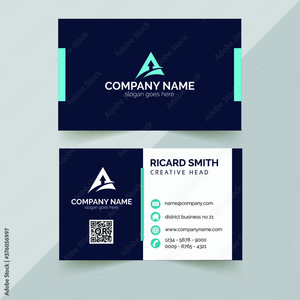 Wall mural modern creative business card template