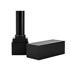 Lipstick bottle, cosmetics on white isolated background