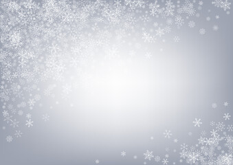 White Snow Vector Gray Background. Holiday 