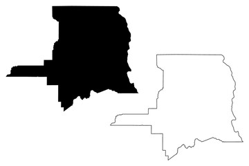 St. Landry County, Louisiana (U.S. county, United States of America, USA, U.S., US) map vector illustration, scribble sketch Saint Landry Parish map
