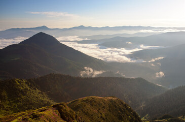 Obraz premium Morning in the Eastern Carpathians.