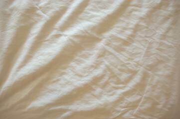 Background image of bed sheet with white color
