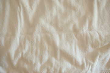 Background image of bed sheet with white color