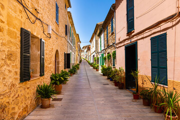 Fototapeta na wymiar Old town in Alcudia, Mallorca, Spain.