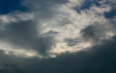 Fototapeta na wymiar Heavenly landscape Dramatic sky