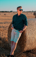 young man in a field