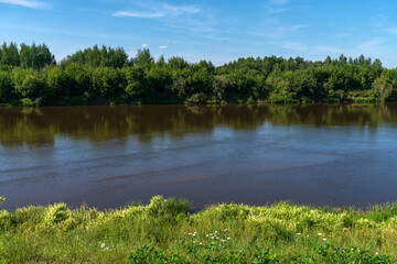 Средняя полоса России. Река. Лето.