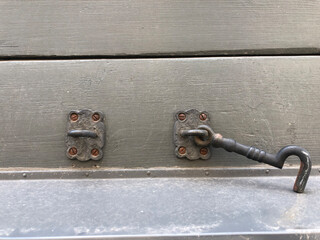 old metal door handle