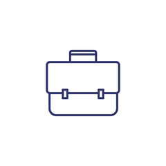 briefcase line icon on white