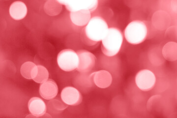Red and pink blurred defocused bokeh background, Christmas and New Year concept