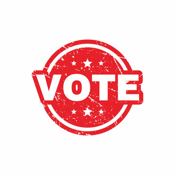 recommend clip art: Abstract Red Grungy Vote Rubber Stamps Sign with Circle Shape Illustration Vector, Vote Text Seal, Mark, Label Design Template