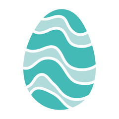 happy easter egg paint with waves