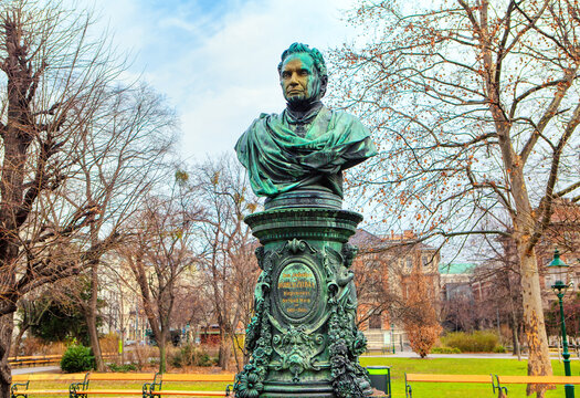 Bust of Andreas Zelinka in Stadtpark Vienna . Mayor of Vienna from 1861 to 1868