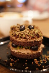 chocolate cake with nuts
