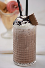 chocolate ice cream with coffee