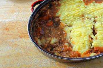 Traditional homemade cottage pie.