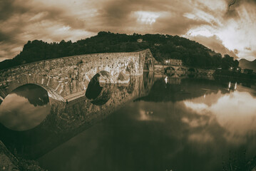 Devils Bridge at night, Lucca - Italy
