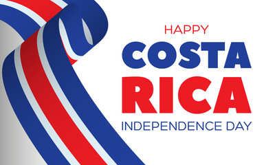 Costa Rica Independence Day is celebrated on September 15th. Poster, banner, background design. 