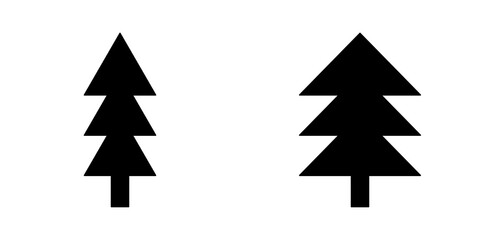 Iconos del árbol de Navidad. Conjunto. Ilustración vectorial