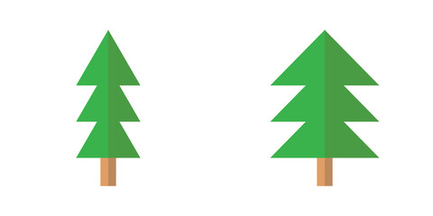 Iconos del árbol de Navidad. Conjunto. Ilustración vectorial