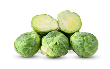 Brussel Sprouts on white background