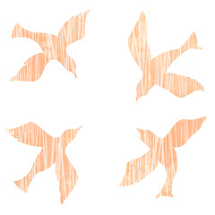 小鳥をモチーフにしたパーツ素材