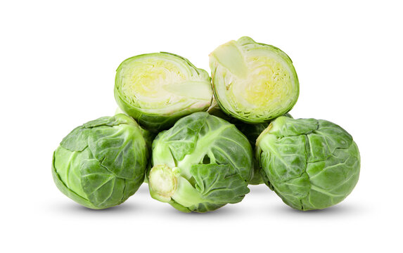 Brussel Sprouts On White Background