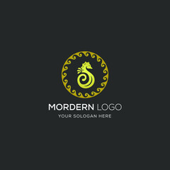 Letter M Circle Initial Logo Design Template Element