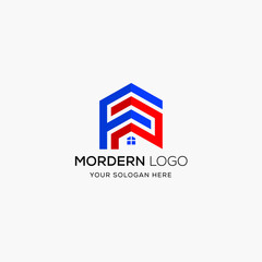 FP Logo Letter Design Vector