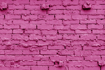 Pink brick building wall. Interior of a modern loft. Background for design.