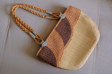 Fashionable wicker bag for women
