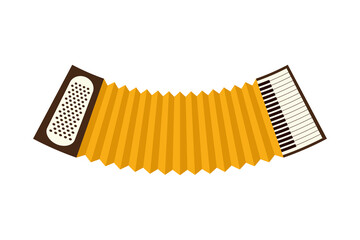 accordion musical instrument isolated icon - obrazy, fototapety, plakaty
