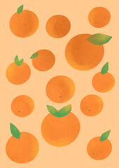 seamless pattern with oranges