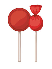 Isolated sweet candies vector design
