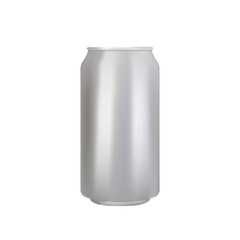 Aluminium beer 3d. Mockup Template. Realistic metal cans. 3D can mockup. Stock vector illustration on white isolated background.