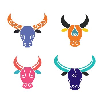Bull head silhouette