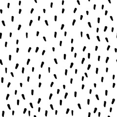 Seamless repeating pattern with tiny hand drawn speckles. Black and white vector background for surface design and other design projects