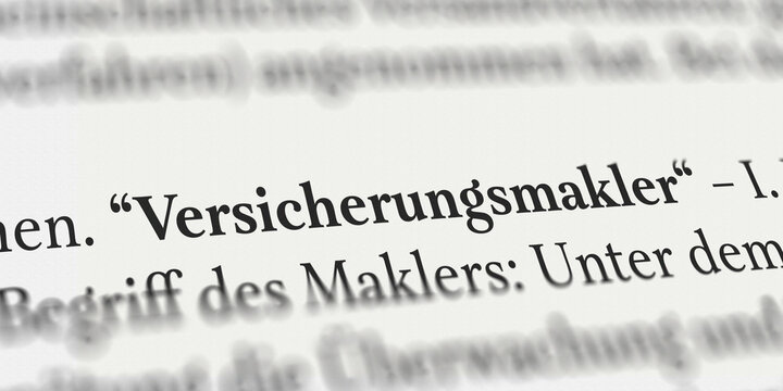 Versicherungsmakler im Buch