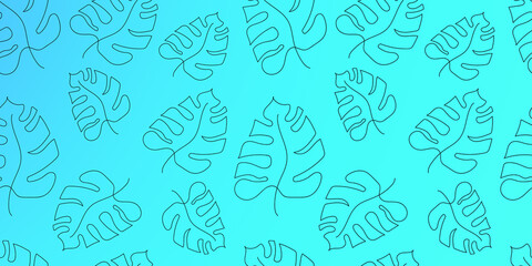 Seamless pattern sheet monstera plant