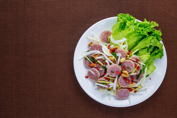 Fermented pork spicy Thai food
