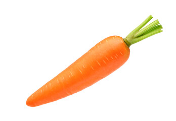 Fresh Carrot isolated on white background, Clipping path.