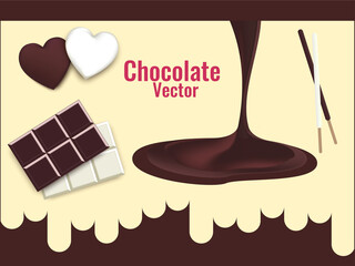 Dark chocolate,  white chocolate