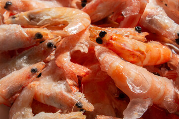 King frozen prawns with ice