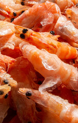 King frozen prawns with ice