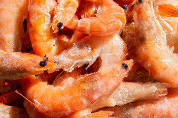 King frozen prawns with ice