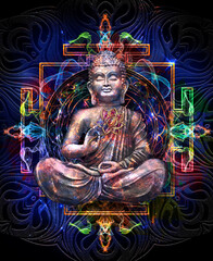 Seated Buddha in a Lotus Pose